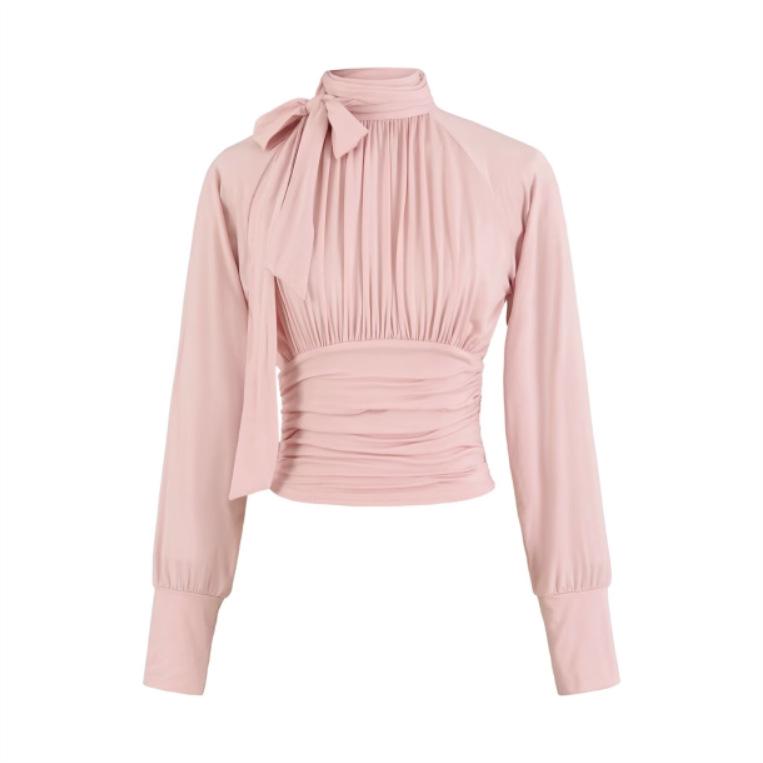 Women s Slim-Fit French Bordeaux Ribbon Shirt - Nude Color, Pleated, Long Sleeve, Small Stand Collar, Autumn Style Medium розовый
Women s Slim-Fit French Bordeaux Ribbon Shirt - Nude Color, Pleated, Long Sleeve, Small Stand Collar, Autumn Style Medium розовый