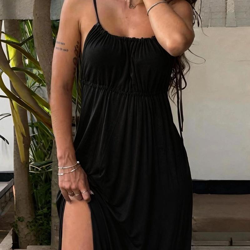 26 European Style Sweet Summer Plus Size Women Clothing Backless Loose Fit Spaghetti Strap Maxi Dress L чёрный
26 European Style Sweet Summer Plus Size Women Clothing Backless Loose Fit Spaghetti Strap Maxi Dress L чёрный