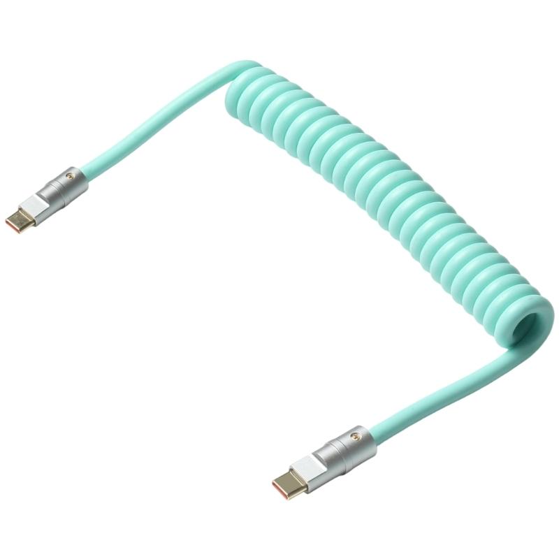 Fast Speed PD100W Charging Cord Spring Cable USB C Reinforced Construction Wide Compatibility Multiple Devices синій
Fast Speed PD100W Charging Cord Spring Cable USB C Reinforced Construction Wide Compatibility Multiple Devices синій