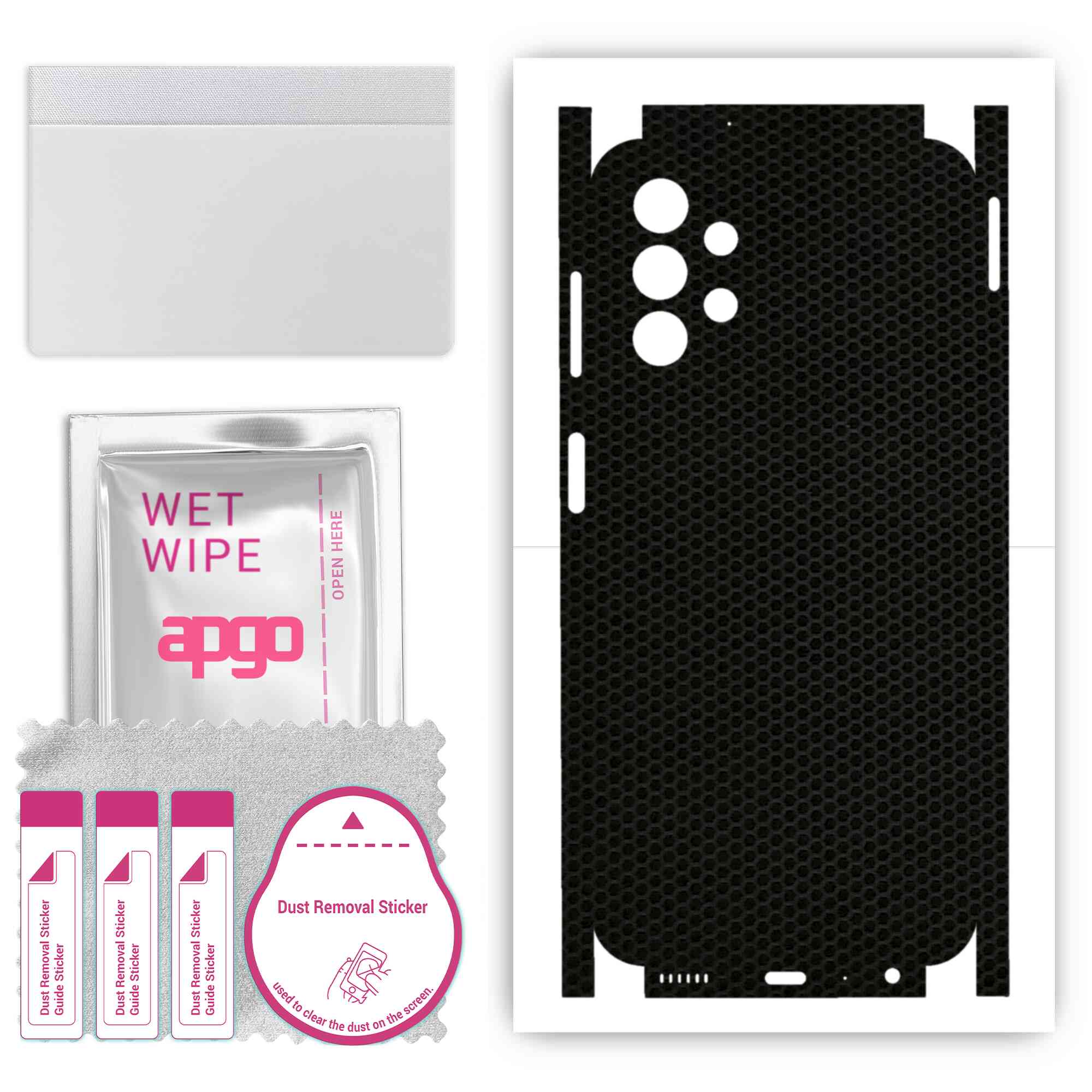 apgo Protective Skin Sticker for the back+sides compatible with Samsung Galaxy A13, Full Wrap Film, Foil, Vinyl - Pattern Matrix
apgo Protective Skin Sticker for the back+sides compatible with Samsung Galaxy A13, Full Wrap Film, Foil, Vinyl - Pattern Matrix