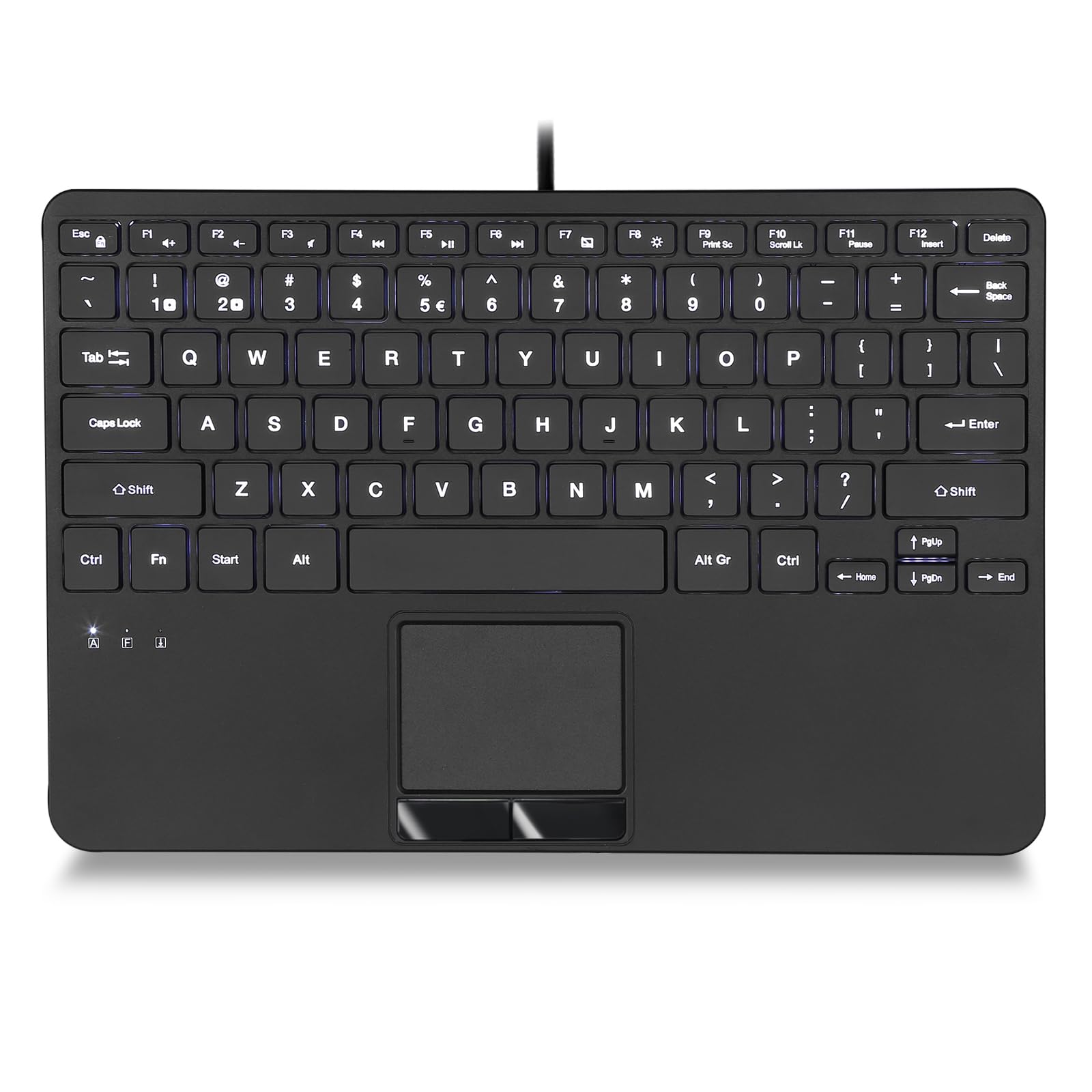 Perixx PERIBOARD-425 Keyboard with Touchpad Wired Mini USB Backlit 2USB Hub English Layout
Perixx PERIBOARD-425 Keyboard with Touchpad Wired Mini USB Backlit 2USB Hub English Layout