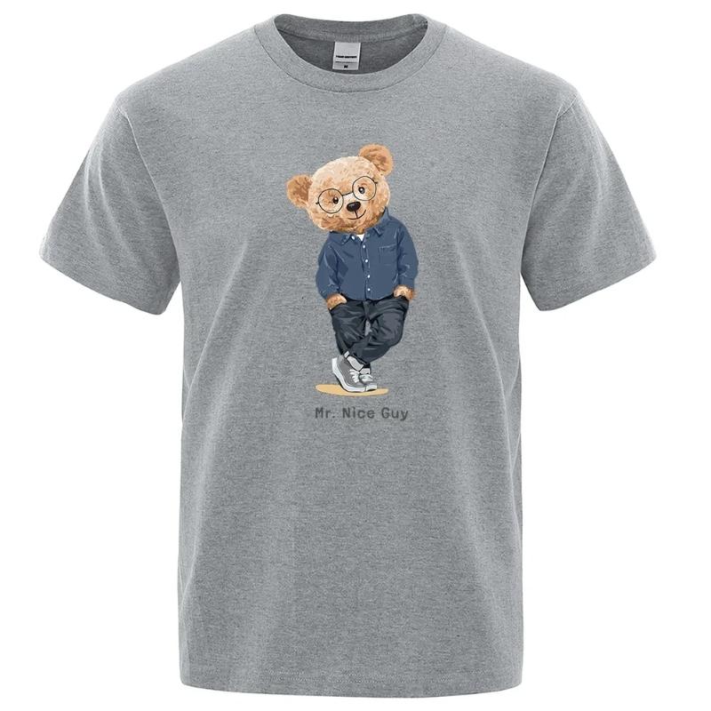 Gentleman Mr. Teddy Bear Nice Guy Prints Men Short Sleeve Street Cotton T-Shirts Loose Oversized Clothing Casual Breathable Tees 4XL
Gentleman Mr. Teddy Bear Nice Guy Prints Men Short Sleeve Street Cotton T-Shirts Loose Oversized Clothing Casual Breathable Tees 4XL