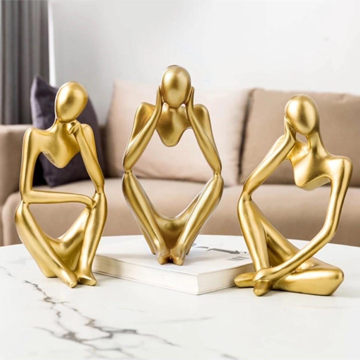 Decorative Objects and Figurines Abstract Thinking Man Figure Set of 3 Human Figurines Standart жовтий
Decorative Objects and Figurines Abstract Thinking Man Figure Set of 3 Human Figurines Standart жовтий