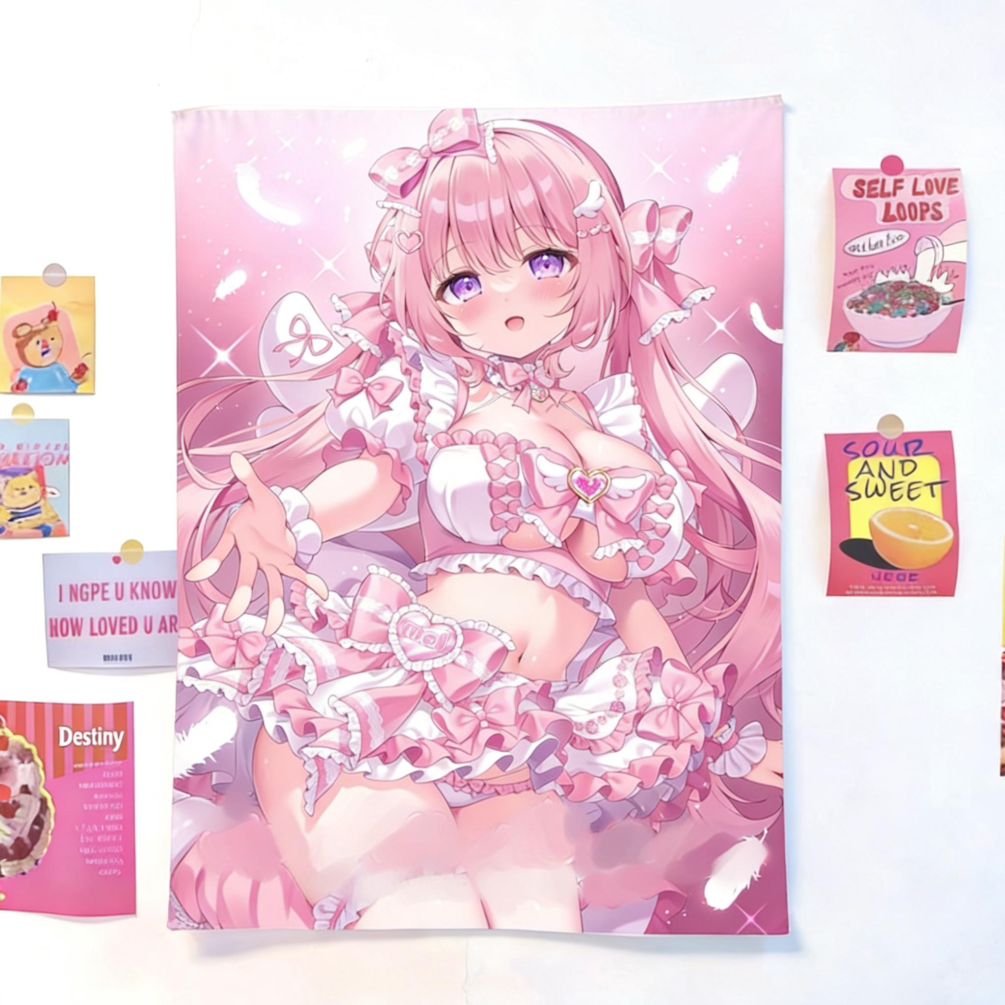 Pink Anime Girl Tapestry Cute Kawaii Pink Hair Wall Hanging INS Style Aesthetic Room Decor for Bedroom Dorm 74x94cm(29x37in)
Pink Anime Girl Tapestry Cute Kawaii Pink Hair Wall Hanging INS Style Aesthetic Room Decor for Bedroom Dorm 74x94cm(29x37in)