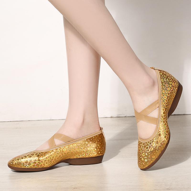 Square dance shoes women s soft leather soft-soled cloth shoes dance shoes adult four-season performance red dance shoes low heel comfortable hoes 42 золотий
Square dance shoes women s soft leather soft-soled cloth shoes dance shoes adult four-season performance red dance shoes low heel comfortable hoes 42 золотий