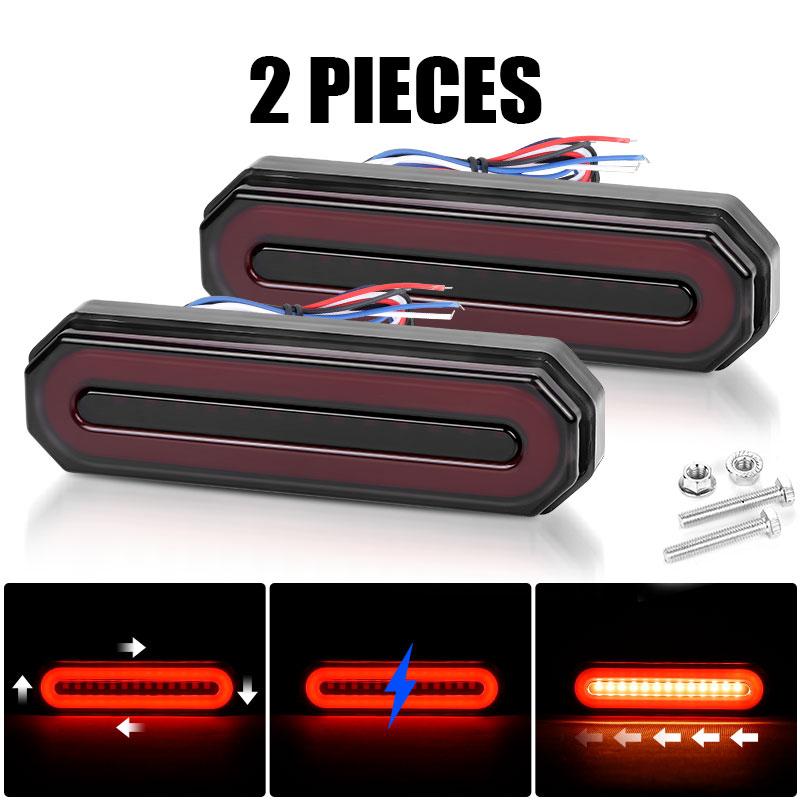 2X LED Tail Lights 12V 24V Flash Brake Stop Light Flowing Turn Signal Indicator DRL Running Light for Truck Semi Trailer ATV UTV 13cm
2X LED Tail Lights 12V 24V Flash Brake Stop Light Flowing Turn Signal Indicator DRL Running Light for Truck Semi Trailer ATV UTV 13cm