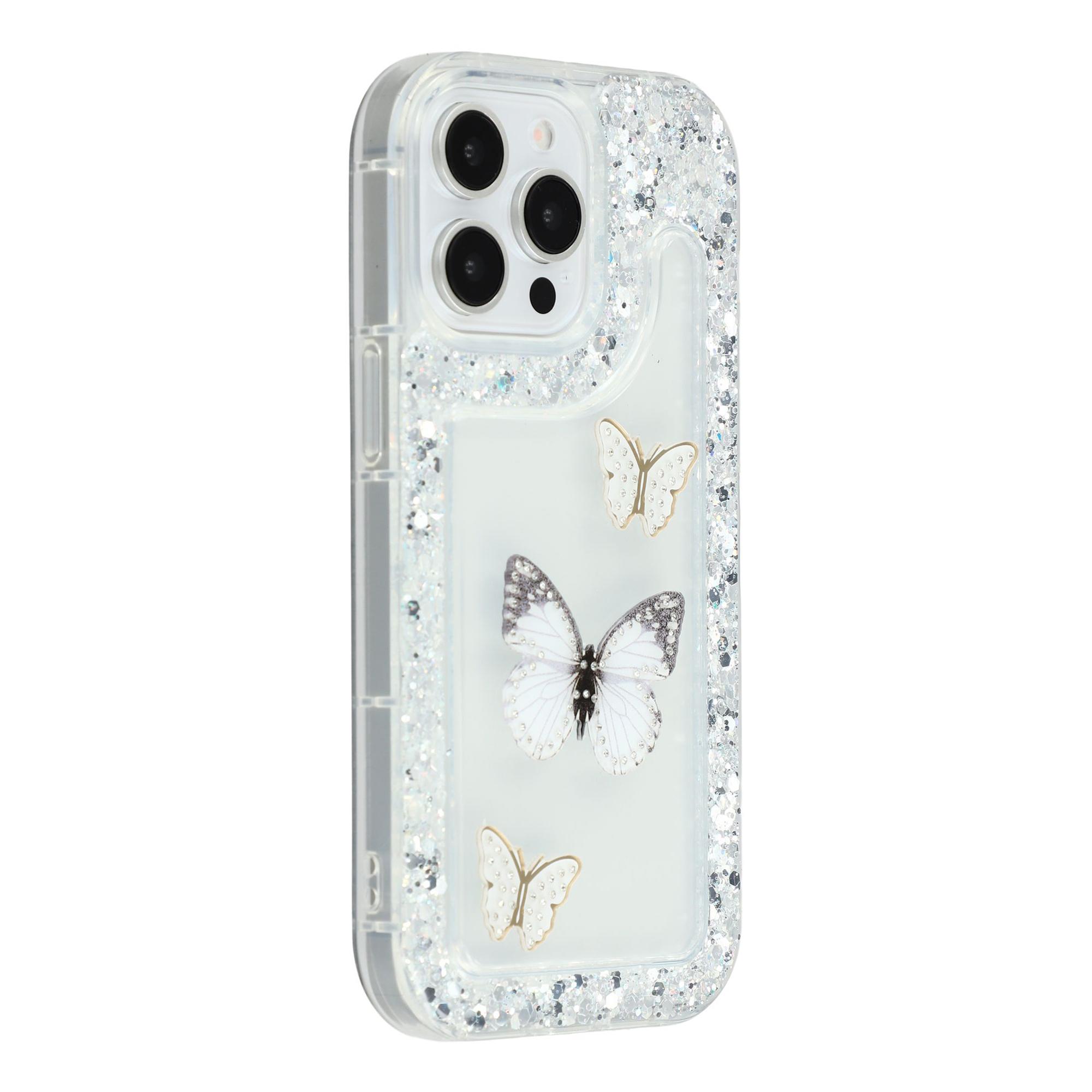 For iPhone 15 Pro Max Case DIY Butterfly Glitter Epoxy Soft TPU Phone Back Cover
For iPhone 15 Pro Max Case DIY Butterfly Glitter Epoxy Soft TPU Phone Back Cover
