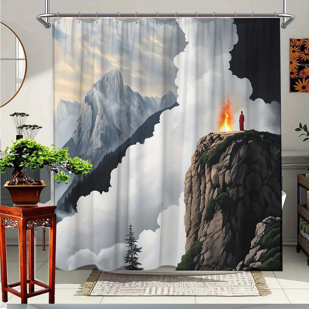 1pc Majestic Mountain Landscape Shower Curtain, Stunning Bath, Polyester Fabric, Enhance Your Bathroom Experience, 12 Hooks 90x180cm
1pc Majestic Mountain Landscape Shower Curtain, Stunning Bath, Polyester Fabric, Enhance Your Bathroom Experience, 12 Hooks 90x180cm