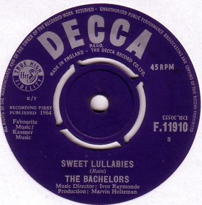 7inch Record BACHELORS Sweet Lullabies Ramona F11910 Decca 1964 UK Jazz Used
7inch Record BACHELORS Sweet Lullabies Ramona F11910 Decca 1964 UK Jazz Used