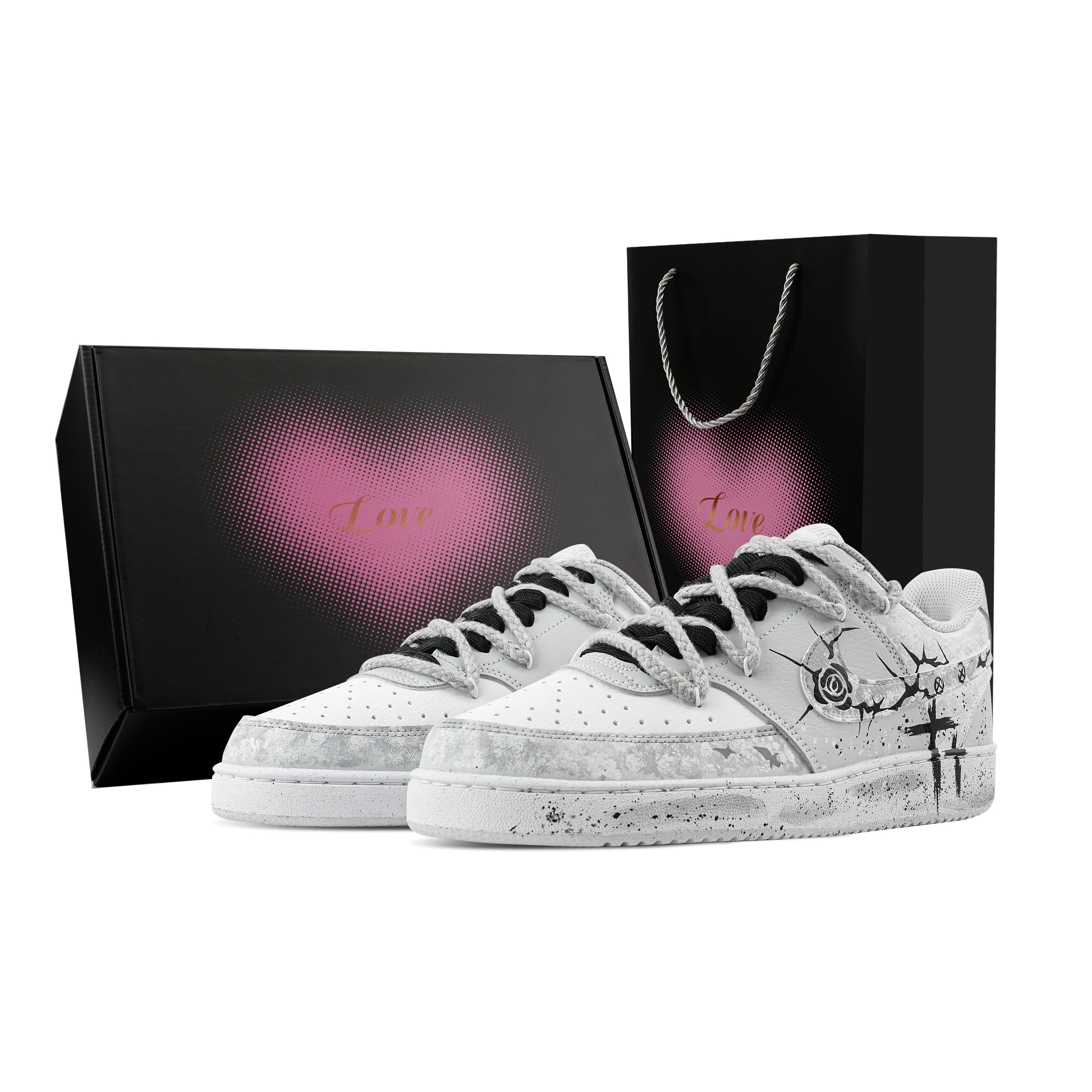 Nike Court Vision Gray Night Rose, Heart Box Abrasion Resistant Low top Skateboard Shoes Men s Light Gray HM9862-002(Team529--) 44.5
Nike Court Vision Gray Night Rose, Heart Box Abrasion Resistant Low top Skateboard Shoes Men s Light Gray HM9862-002(Team529--) 44.5