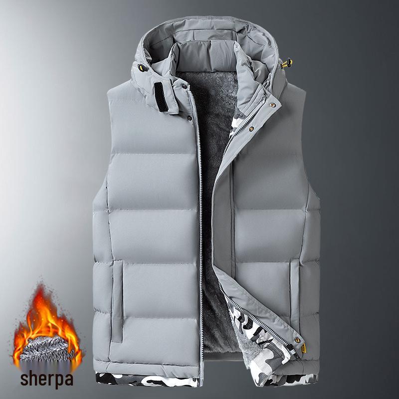 Чоловічий бавовняний жилет великого розміру на флісовій підкладці з овечої вовни, потовщена безрукавка 7XL сірий колір
Чоловічий бавовняний жилет великого розміру на флісовій підкладці з овечої вовни, потовщена безрукавка 7XL сірий колір