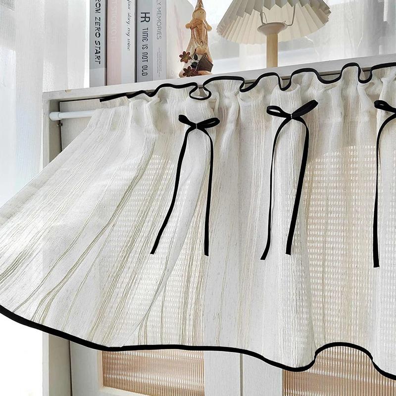 1PC Retro Striped Imitation Linen Sheer Cafe Curtain with Bows Decor For Kitchen Living Room Farmhouse Home Decor W80 X H40cm бежевый
1PC Retro Striped Imitation Linen Sheer Cafe Curtain with Bows Decor For Kitchen Living Room Farmhouse Home Decor W80 X H40cm бежевый