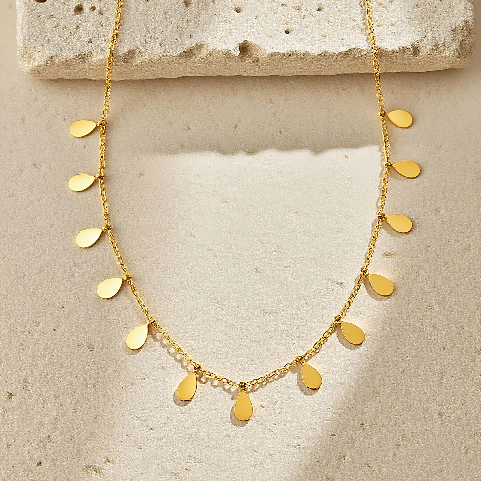 Stainless Steel Water Drop Necklace for Women,Gold Color Flat Rolo Chain Necklaces,Daily Jewelry Accessories Gift
Stainless Steel Water Drop Necklace for Women,Gold Color Flat Rolo Chain Necklaces,Daily Jewelry Accessories Gift