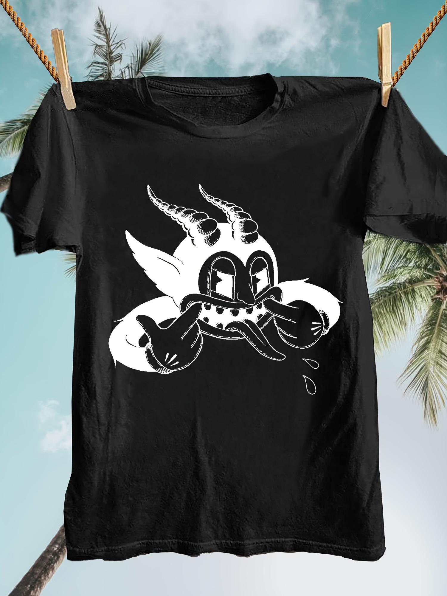 100% Cotton Retro Cartoon Print T-shirt - Black & White Vintage Graphic Tee XXL
100% Cotton Retro Cartoon Print T-shirt - Black & White Vintage Graphic Tee XXL