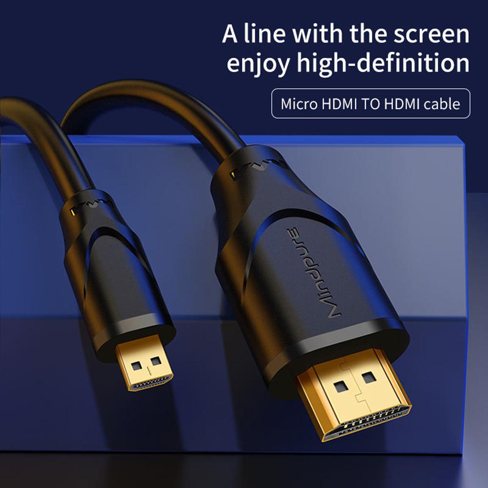 MINDPURE AD015 3m 4K 60Hz HDMI to Micro HDMI Male to Male Adapter Cable for Camera/Tablet/Laptop As Shown A
MINDPURE AD015 3m 4K 60Hz HDMI to Micro HDMI Male to Male Adapter Cable for Camera/Tablet/Laptop As Shown A