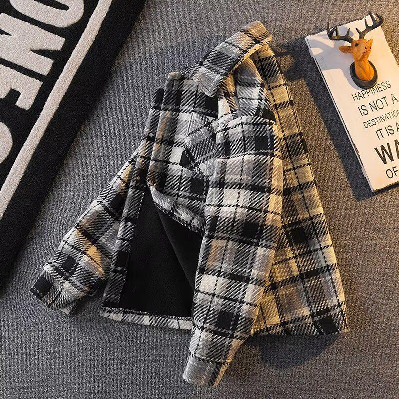 Men s Retro Plaid Wool Jacket - Thick Velvet-Lined Lapel, Winter Casual Style L
Men s Retro Plaid Wool Jacket - Thick Velvet-Lined Lapel, Winter Casual Style L