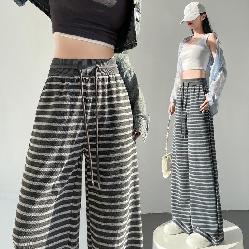 Wide-leg Pants Women s Spring High-waisted Drape Threaded Casual Straight Floor-mopping Pants S темно-серого
Wide-leg Pants Women s Spring High-waisted Drape Threaded Casual Straight Floor-mopping Pants S темно-серого