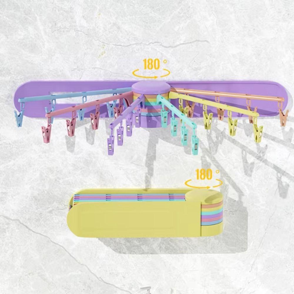 Wall Mount Rotary Drying Rack Windproof Sock Storage Rack Folding Clothes Rack Laundry Accessories білий
Wall Mount Rotary Drying Rack Windproof Sock Storage Rack Folding Clothes Rack Laundry Accessories білий