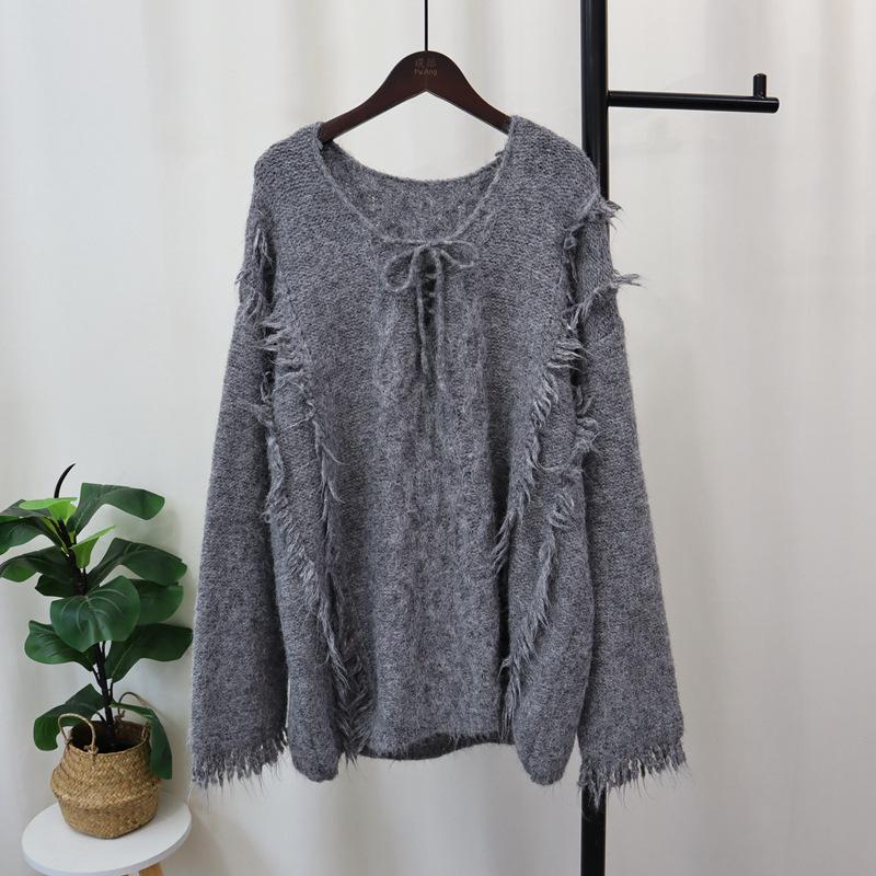 Осень и зима новый свободный трикотажный свитер топ с бахромой мягкий восковой ленивый ветер свитер пуловер женский one size fits all темно-серого
Осень и зима новый свободный трикотажный свитер топ с бахромой мягкий восковой ленивый ветер свитер пуловер женский one size fits all темно-серого
