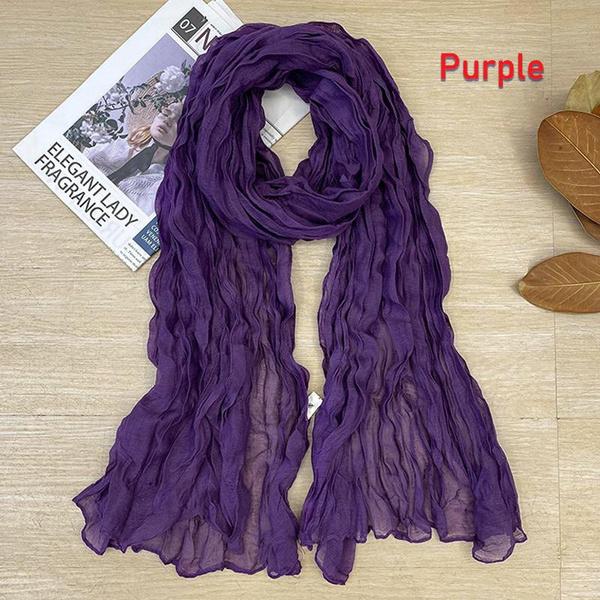 Жіночий м який довгий шарф шарфи новий однотонний бавовняний та лляний універсальний плісований шарф ультра довгий шовковий шарф накидка фіолетовий
Жіночий м який довгий шарф шарфи новий однотонний бавовняний та лляний універсальний плісований шарф ультра довгий шовковий шарф накидка фіолетовий