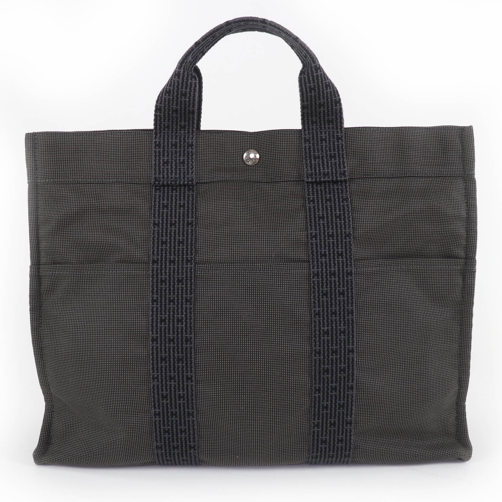 Excellent HERMES Handbag Her Line MM Canvas Tote Bag with Serie Buttons gray Used
Excellent HERMES Handbag Her Line MM Canvas Tote Bag with Serie Buttons gray Used