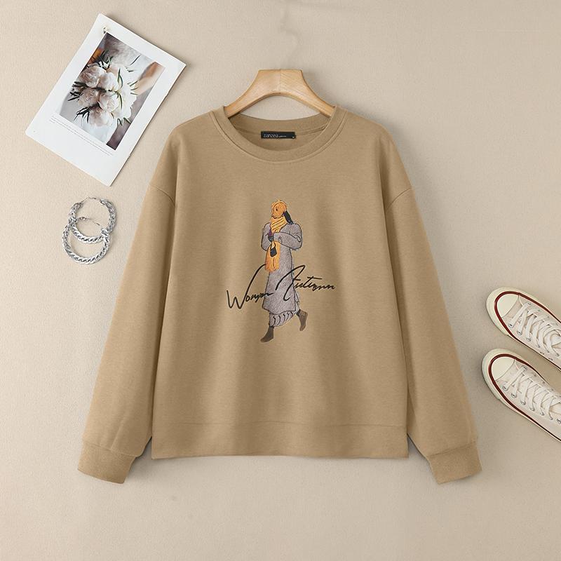 ZANZEA Women Casual Round Neck Loose Long Sleeve Pullover Sweatshirt 5XL хакі
ZANZEA Women Casual Round Neck Loose Long Sleeve Pullover Sweatshirt 5XL хакі