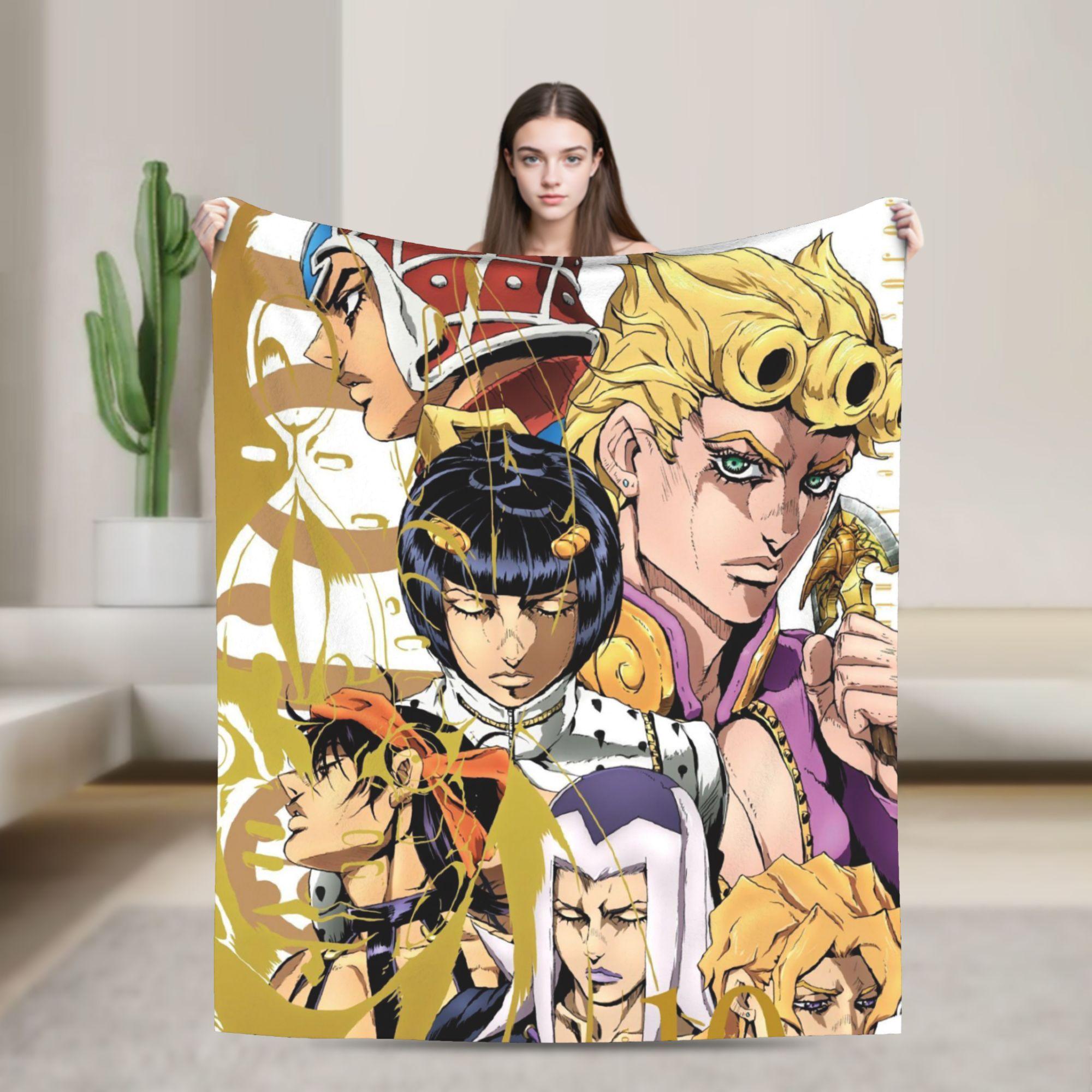 Stardust Crusaders Blankets Bizarre Adventure Flannel Throw Blanket Airplane Travel Printed Ultra-Soft Warm Bedspreads 75x90cm
Stardust Crusaders Blankets Bizarre Adventure Flannel Throw Blanket Airplane Travel Printed Ultra-Soft Warm Bedspreads 75x90cm
