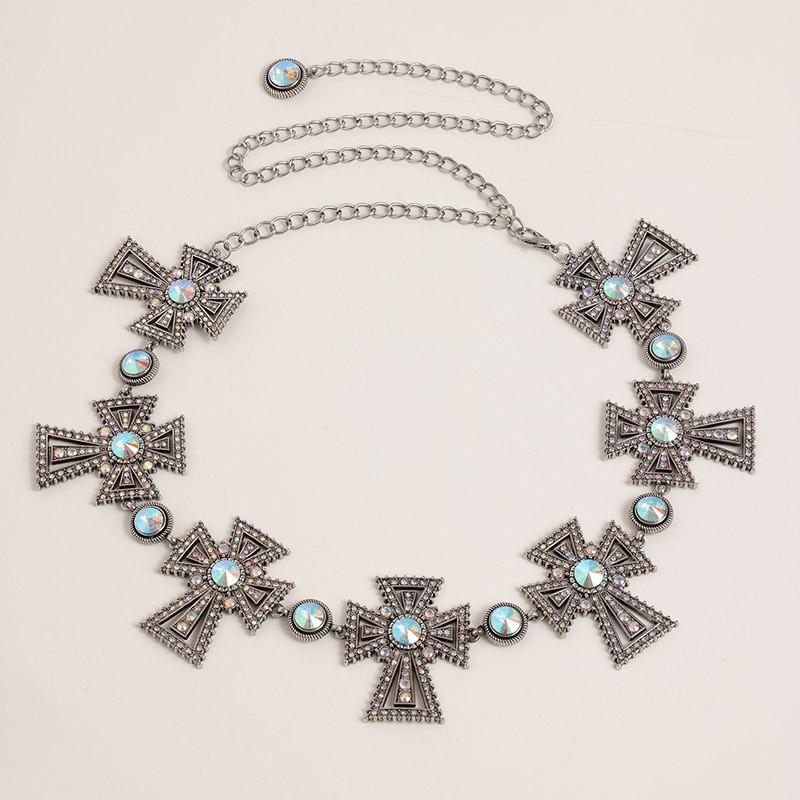 Water Drilled Gold Metal Waist Chain For Women With Cross Pendant Summer Fashion Accessory срібний
Water Drilled Gold Metal Waist Chain For Women With Cross Pendant Summer Fashion Accessory срібний