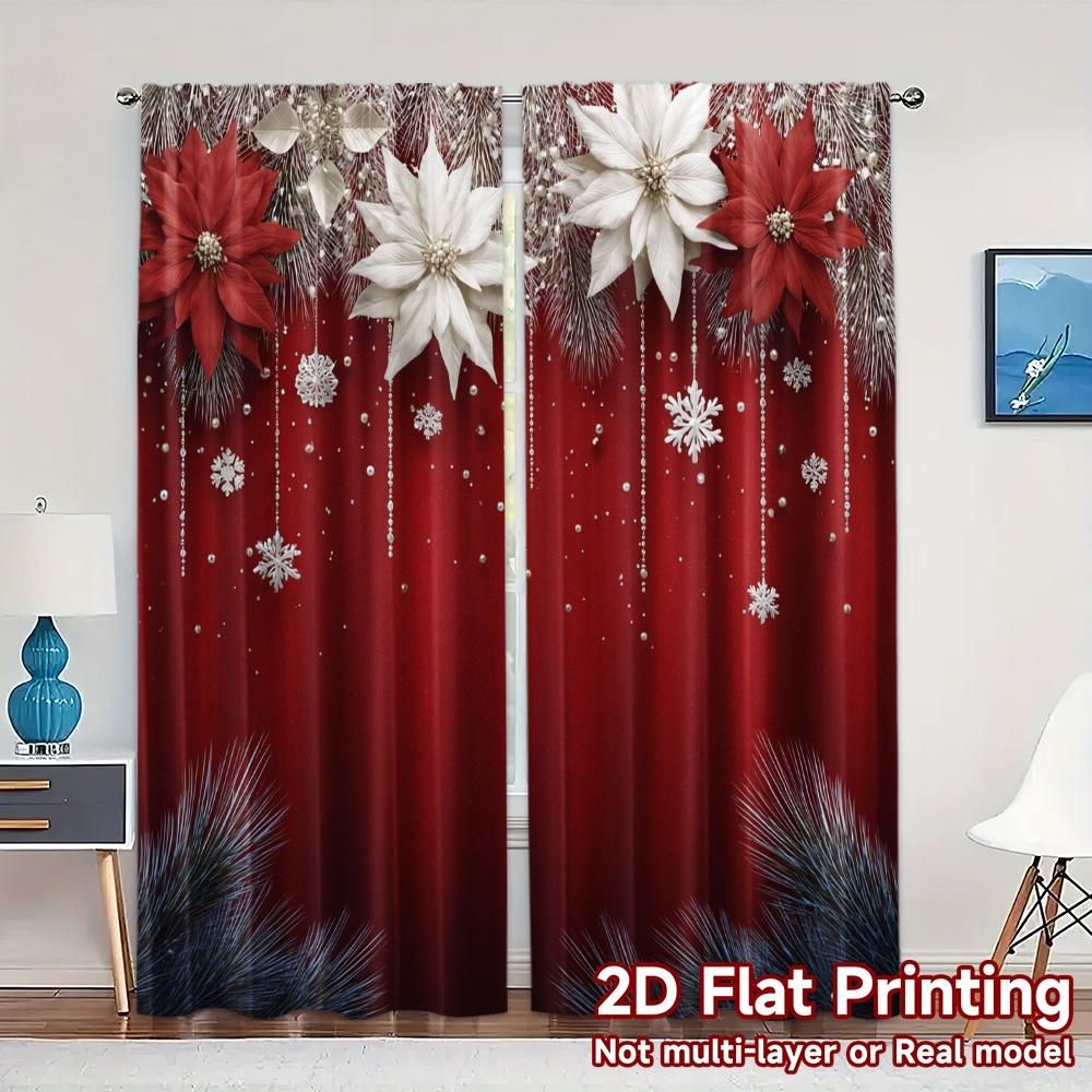 Semi Sheer Flat Printing Jit Curtains Without Rod Festive Popular Durable Polyester Curtain Set Of 2 Made Washable W100*H70(CM)-Rod Pocket&2PCS
Semi Sheer Flat Printing Jit Curtains Without Rod Festive Popular Durable Polyester Curtain Set Of 2 Made Washable W100*H70(CM)-Rod Pocket&2PCS