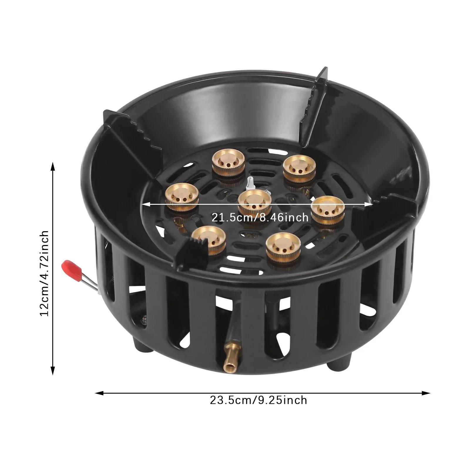 Portable Camping Stove - 7 Burners Electronic Ignition, 3 Adapters and Storage Bag, Windproof for Hiking Picnic Outdoor Cooking чорний
Portable Camping Stove - 7 Burners Electronic Ignition, 3 Adapters and Storage Bag, Windproof for Hiking Picnic Outdoor Cooking чорний