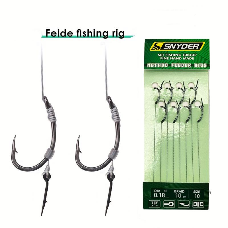 32-Piece Feide Fishing Rig: Barbed Hook & Soft Bait Kit with Crooked Mouth Carp Fishing Line. 10# 8 pcs чорний
32-Piece Feide Fishing Rig: Barbed Hook & Soft Bait Kit with Crooked Mouth Carp Fishing Line. 10# 8 pcs чорний