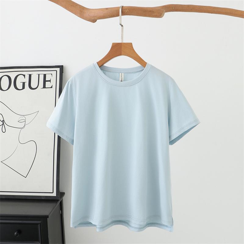 2026 Summer Plus Size Women s Short Sleeve Cotton T-shirt: Front Short, Back Long, Round Neck, Solid Color Casual Top 8257. XL світло-синій колір
2026 Summer Plus Size Women s Short Sleeve Cotton T-shirt: Front Short, Back Long, Round Neck, Solid Color Casual Top 8257. XL світло-синій колір