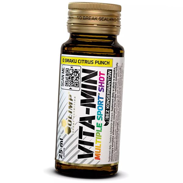 Вітамінно-мінеральний комплекс, Vita-Min Multiple Sport Shot, Olimp Nutrition (36283143) 25ml Citrus punch
Вітамінно-мінеральний комплекс, Vita-Min Multiple Sport Shot, Olimp Nutrition (36283143) 25ml Citrus punch