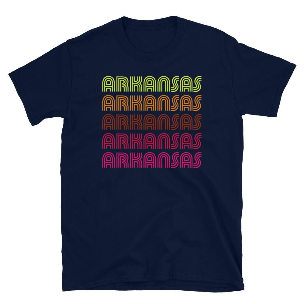Retro State of Arkansas Inline Font Disco Neon Short-Sleeve Unisex T-Shirt 2XL
Retro State of Arkansas Inline Font Disco Neon Short-Sleeve Unisex T-Shirt 2XL