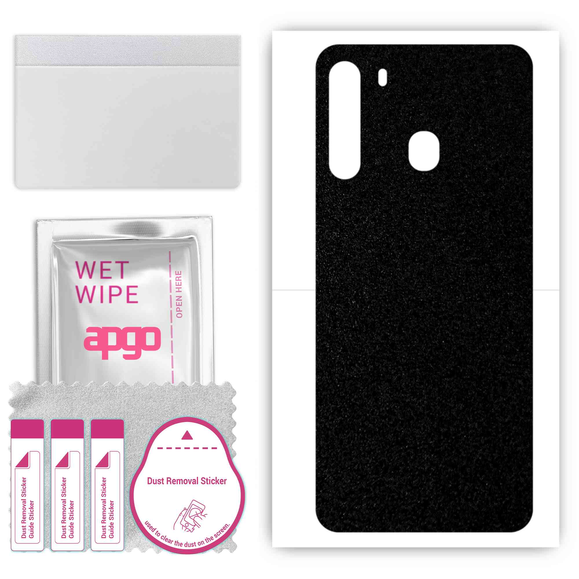 apgo Protective Skin Sticker for the back compatible with Samsung Galaxy A21, Wrap Film, Foil, Vinyl - Pattern Matte Black
apgo Protective Skin Sticker for the back compatible with Samsung Galaxy A21, Wrap Film, Foil, Vinyl - Pattern Matte Black