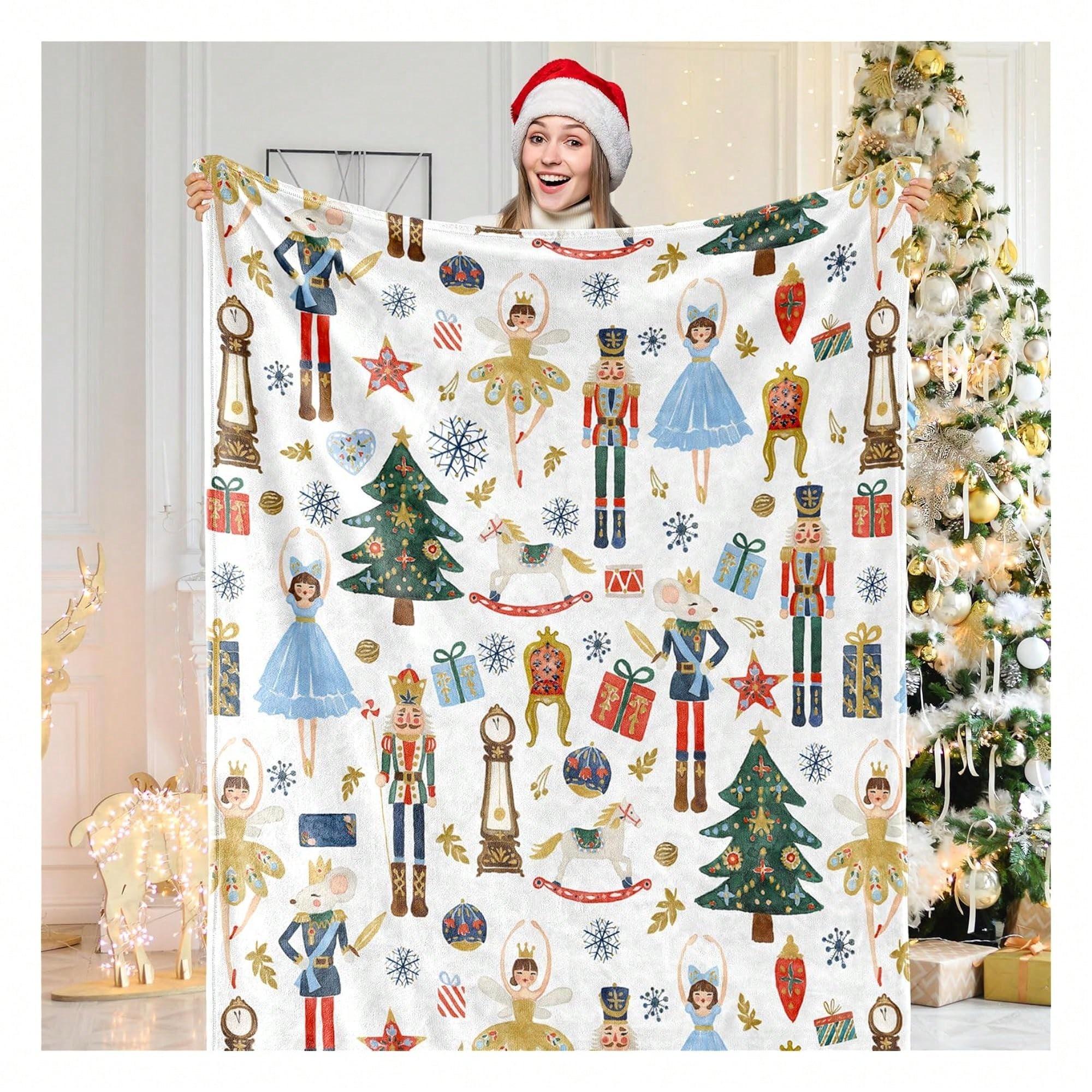 1pc Christmas Nutcracker Camping Blanket, Multi - Season Universal for Bedroom Living Room Camping, Flannel 2D Flat Decor 75cmx90cm
1pc Christmas Nutcracker Camping Blanket, Multi - Season Universal for Bedroom Living Room Camping, Flannel 2D Flat Decor 75cmx90cm