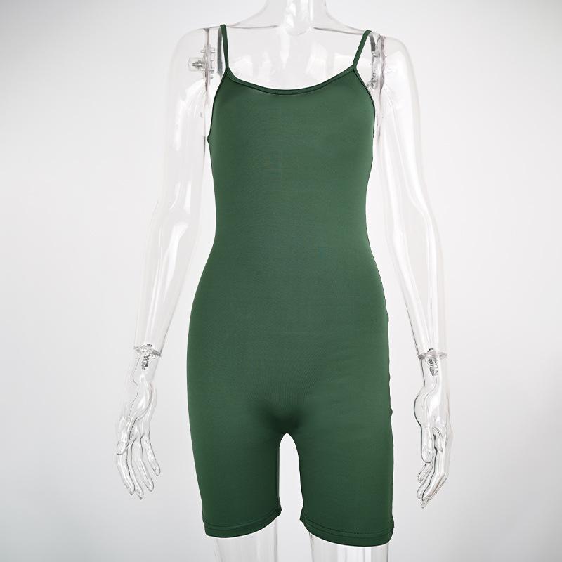 Летние сексуальные женские модные однотонные комбинезоны без рукавов, спортивная одежда для йоги XL зелёный
Летние сексуальные женские модные однотонные комбинезоны без рукавов, спортивная одежда для йоги XL зелёный