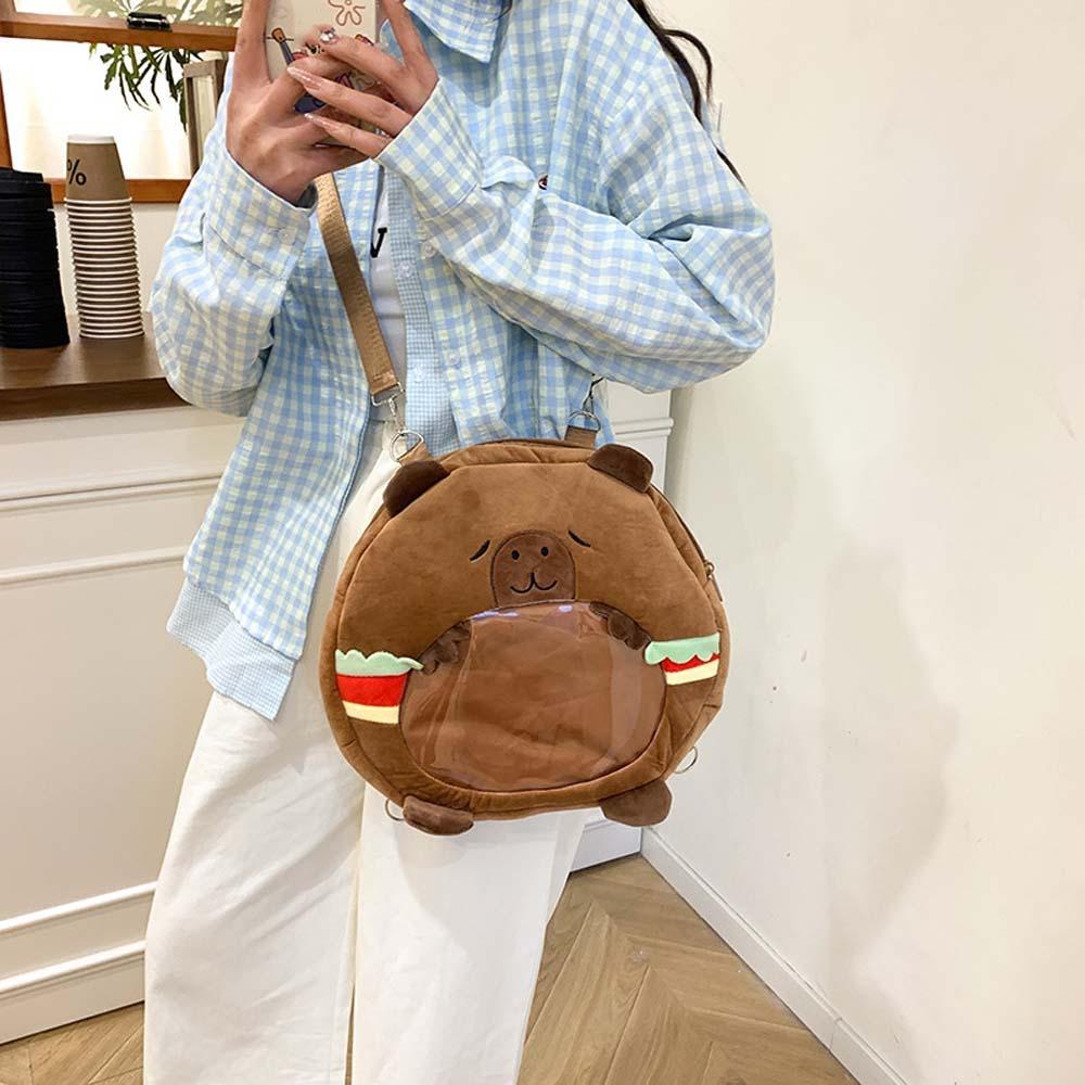 Large Capacity Creative Ita Bag Cute Cartoon Doll Daypack Brown Capybara Plush Backpack Gifts
Large Capacity Creative Ita Bag Cute Cartoon Doll Daypack Brown Capybara Plush Backpack Gifts