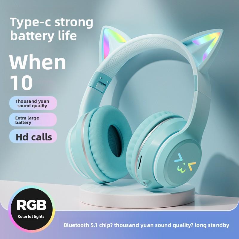 Gradual Change Color Cat Ear Bluetooth Headset Wireless Headset Music Mobile Phone Game High Power Headset 35C
Gradual Change Color Cat Ear Bluetooth Headset Wireless Headset Music Mobile Phone Game High Power Headset 35C