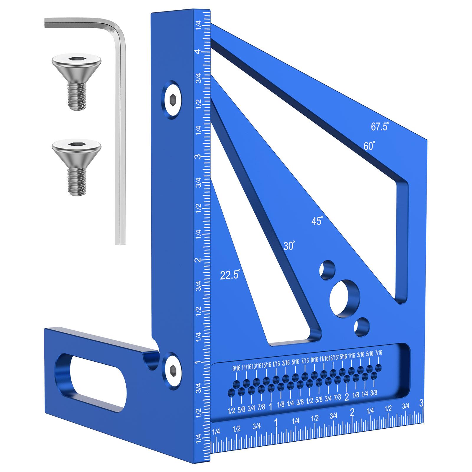 3D Multi-Angle Measuring Ruler Aluminum Alloy Imperial Woodworking Square Ruler Precise 22.5°- 90° Drawing Liner Scriber
3D Multi-Angle Measuring Ruler Aluminum Alloy Imperial Woodworking Square Ruler Precise 22.5°- 90° Drawing Liner Scriber