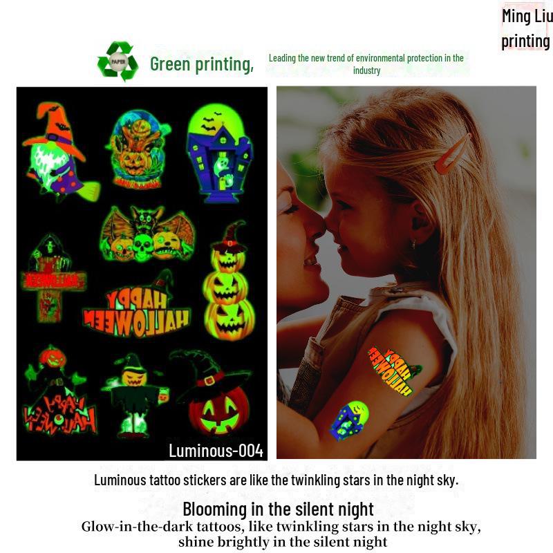Детские светящиеся в темноте наклейки-татуировки в виде тыквы на Хэллоуин Luminous-004, 10.5X14.8CM
Детские светящиеся в темноте наклейки-татуировки в виде тыквы на Хэллоуин Luminous-004, 10.5X14.8CM