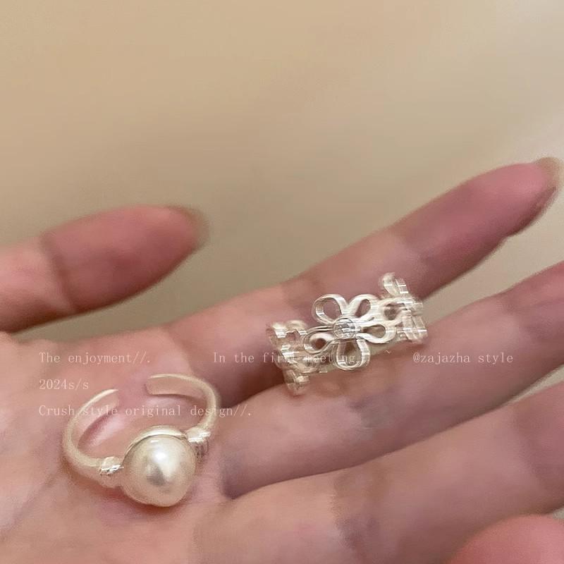 2pcs/set Silver Color Rings Double Hollowed-Out Imitation Pearl Adjustable Ring Women Fashion Light Luxury Party Jewelry resizable
2pcs/set Silver Color Rings Double Hollowed-Out Imitation Pearl Adjustable Ring Women Fashion Light Luxury Party Jewelry resizable