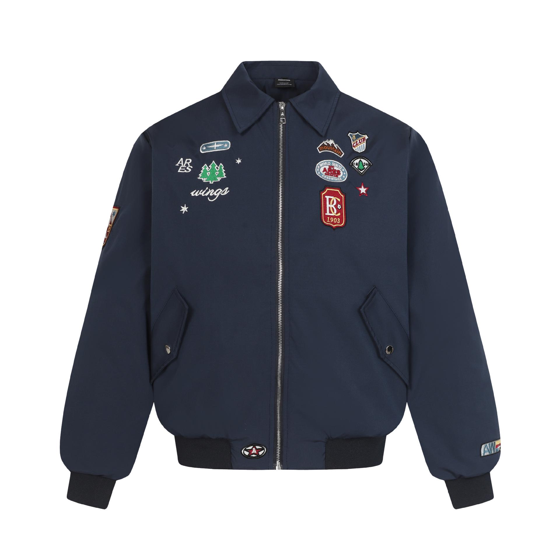 ARES Men s American Style Fleece-Lined Cotton Jacket: Warm Loose-Fit Autumn/Winter Outerwear with Embroidery Badge. XL темно-синього кольору
ARES Men s American Style Fleece-Lined Cotton Jacket: Warm Loose-Fit Autumn/Winter Outerwear with Embroidery Badge. XL темно-синього кольору