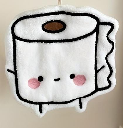 Large Soft Absorbent Hand Towel, Cute Smiling Face Toilet Paper Roll Design, Durable Hygienic Towel for Bathroom & Kitchen
Large Soft Absorbent Hand Towel, Cute Smiling Face Toilet Paper Roll Design, Durable Hygienic Towel for Bathroom & Kitchen