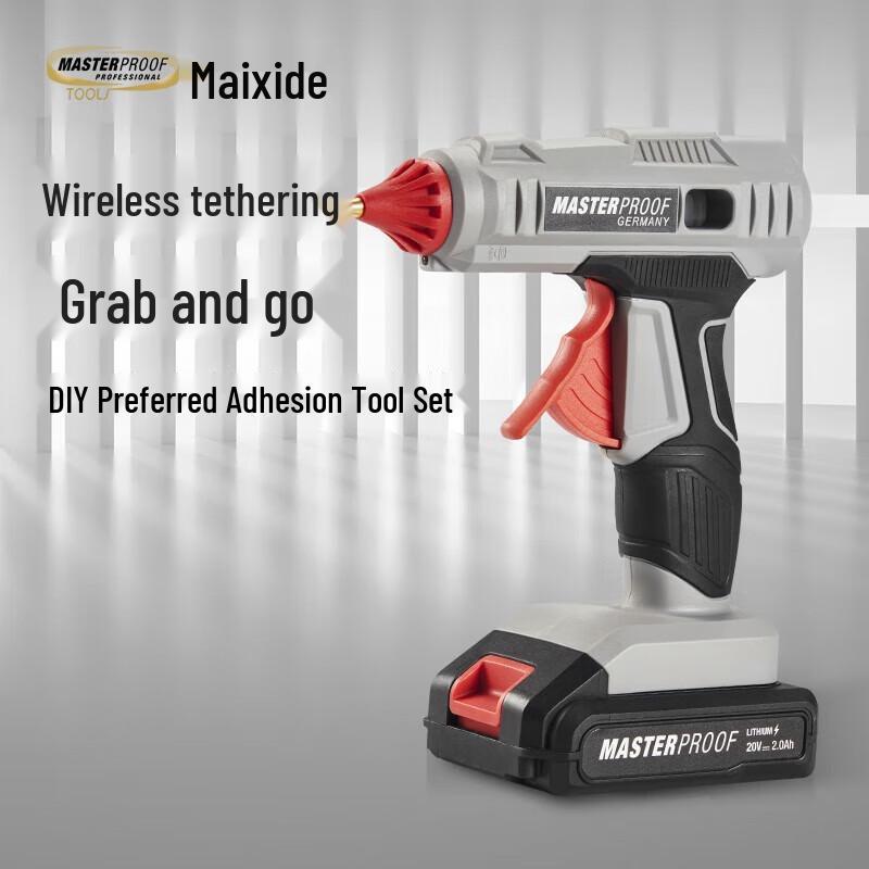 MASTERPROOF Cordless Industrial Hot Melt Glue Gun CN plug (adapter included)
MASTERPROOF Cordless Industrial Hot Melt Glue Gun CN plug (adapter included)