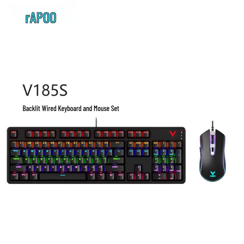 Rapoo V185S Wired Mechanical Keyboard and Mouse Set
Rapoo V185S Wired Mechanical Keyboard and Mouse Set