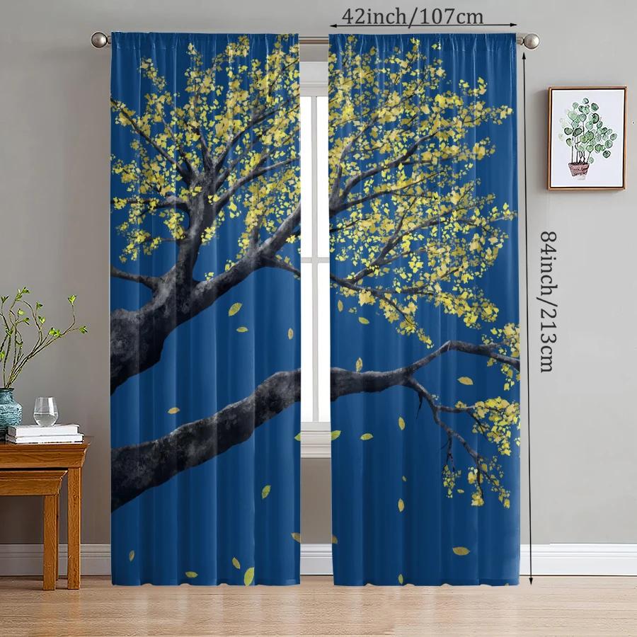 Set Of 2 Ginkgo Leaf Printed Curtains Pole Bag Christmas Decorations Home Room Curtain Made Polyester W100*H70(CM)-Hooks&1PCS
Set Of 2 Ginkgo Leaf Printed Curtains Pole Bag Christmas Decorations Home Room Curtain Made Polyester W100*H70(CM)-Hooks&1PCS