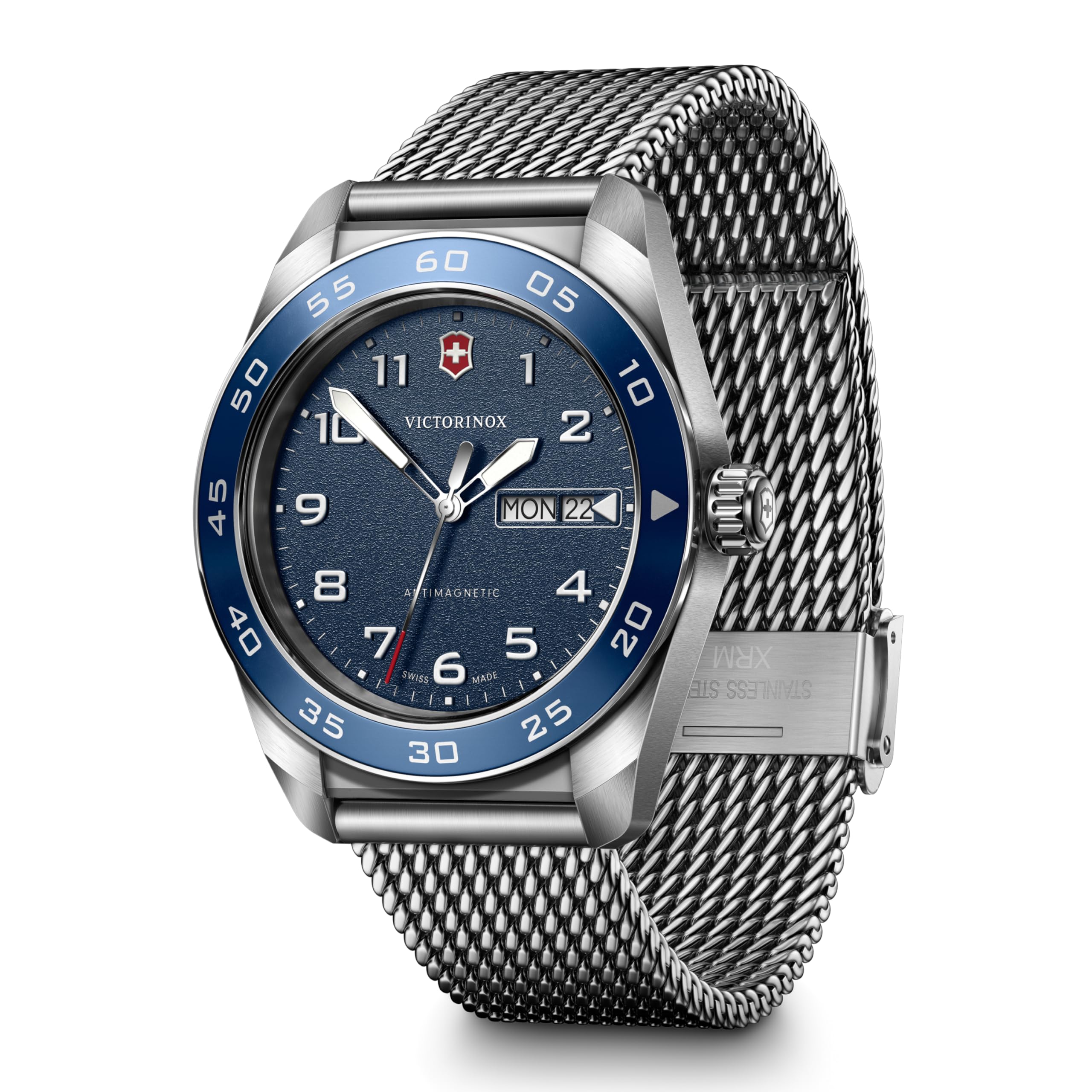 VICTORINOX SWISS ARMY Watch Analog Waterproof Quartz Blue Dial Mesh Bracelet Stainless Steel Case Strap Replacement 5 Year Warranty Brand Gift Blue
VICTORINOX SWISS ARMY Watch Analog Waterproof Quartz Blue Dial Mesh Bracelet Stainless Steel Case Strap Replacement 5 Year Warranty Brand Gift Blue