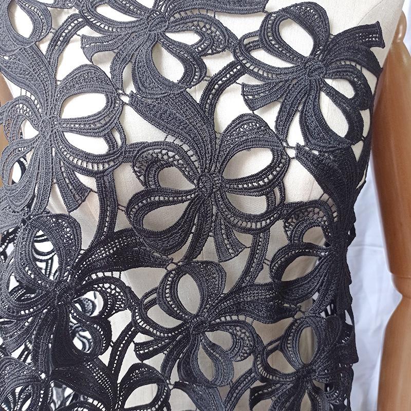 Water-soluble lace embroidered fabric, bow pattern, hollow full fabric, fashion accessories чорний
Water-soluble lace embroidered fabric, bow pattern, hollow full fabric, fashion accessories чорний