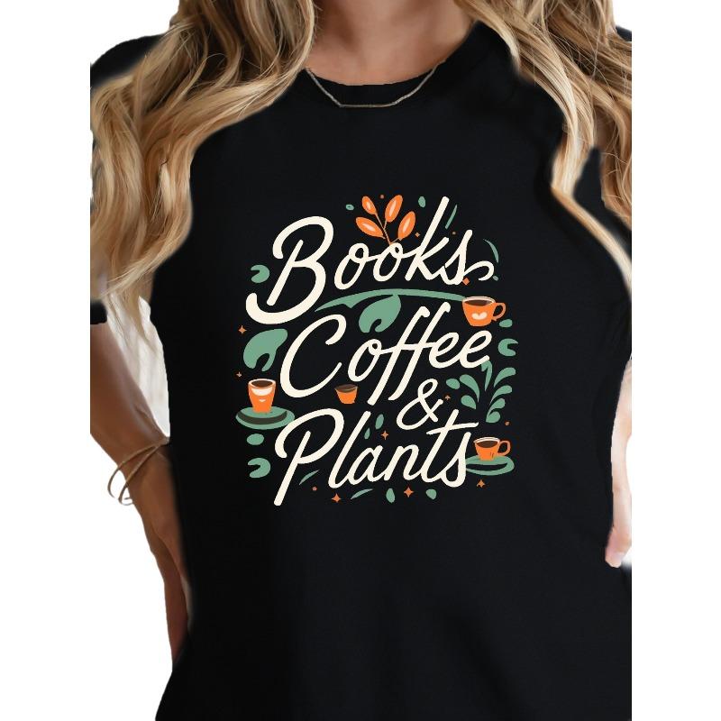Books & Coffee Print T-Shirt, Casual Short Sleeve Crew Neck T-Shirt For Spring & Summer, Women s Clothing 4XL чорний
Books & Coffee Print T-Shirt, Casual Short Sleeve Crew Neck T-Shirt For Spring & Summer, Women s Clothing 4XL чорний